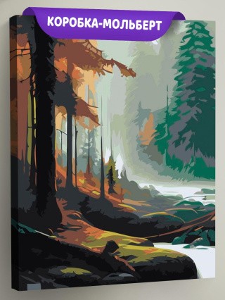 Картина по номерам «На берегу реки» Картина по номерам «На берегу реки»