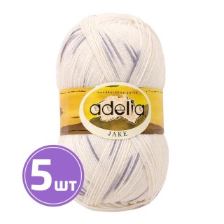 Пряжа Adelia JAKE (01), белый/серый, 5 шт. по 100 г Пряжа Adelia JAKE (01), белый/серый, 5 шт. по 100 г