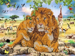 Рисунок на канве «В мире животных»