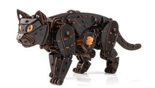 Сборная модель деревянная, конструктор 3D EWA Механический «Черный Кот (Кошка)»