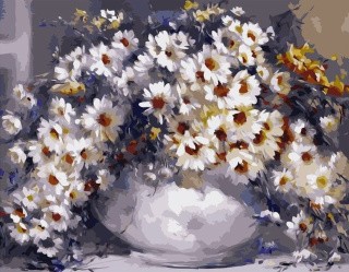 Картина по номерам «Ромашки в вазе» Картина по номерам «Ромашки в вазе»