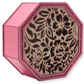 Шкатулка «Цветочное кружево», розовая