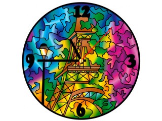 Витраж-раскраска «Часы. Париж»