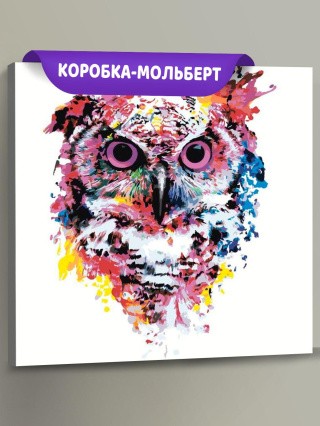 Картина по номерам «Цветная сова» Картина по номерам «Цветная сова»