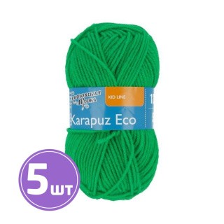 Пряжа Семеновская Karapuz Eco (47), ярко-зеленый 5 шт. по 50 г