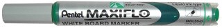 Маркер для доски Maxiflo, 4 мм, перо пулеобразное, цвет: зеленый, Pentel