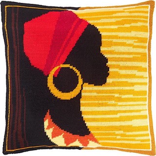 Набор для вышивания подушки «Африка», лицевая сторона, Чарівниця