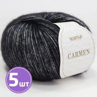 Пряжа SEAM CARMEN (10), черный, 5 шт. по 50 г Пряжа SEAM CARMEN (10), черный, 5 шт. по 50 г