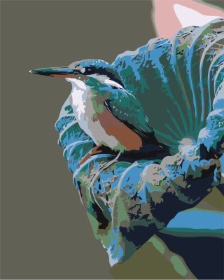 Картина по номерам «Птица на цветке» Картина по номерам «Птица на цветке»