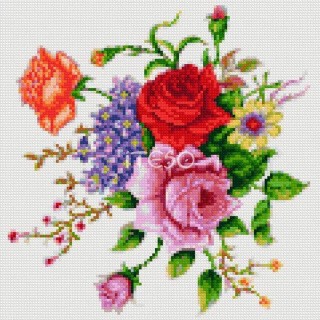 Алмазная вышивка «Розовый куст» Алмазная вышивка «Розовый куст»