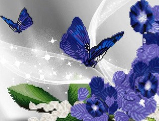Алмазная вышивка «Вечерние бабочки» Алмазная вышивка «Вечерние бабочки»