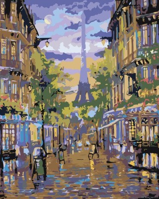 Картина по номерам «Парижский вечер»
