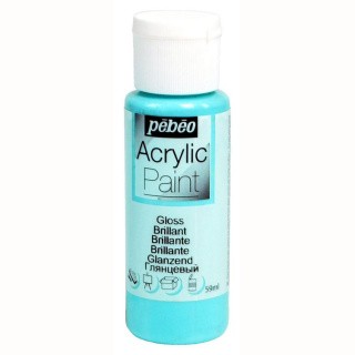 Краска акриловая Pebeo Acrylic Paint декоративная глянцевая (Голубая вода), 59 мл Краска акриловая Pebeo Acrylic Paint декоративная глянцевая (Голубая вода), 59 мл