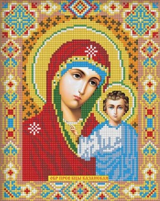 Алмазная вышивка «Икона Казанская Богородица»