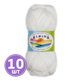 Пряжа Alpina VIVEN (01), белый, 10 шт. по 50 г Пряжа Alpina VIVEN (01), белый, 10 шт. по 50 г