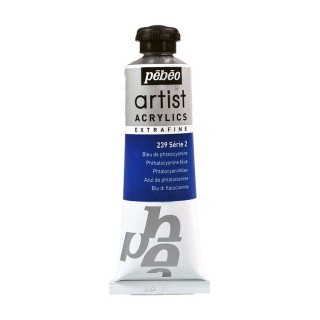 Краска акриловая Pebeo Artist Acrylics extra fine №2 (Фталоцианин синий), 37 мл