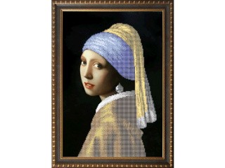 Рисунок на ткани «Девушка с жемчужной серёжкой»