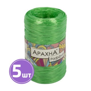 Пряжа Arachna Raffia (21), салатовый, 5 шт. по 50 г