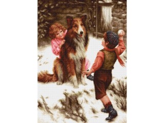 Набор для вышивания «Игра в снежки» Набор для вышивания «Игра в снежки»