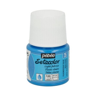 Краска для светлых тканей Setacolor, цвет: синий флуоресцентный, 45 мл