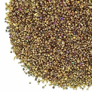 Стеклянные камушки мелкие сине-золотые, 100 г Стеклянные камушки мелкие сине-золотые, 100 г