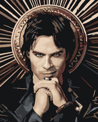 Картина по номерам «Дневники вампира: Деймон Сальваторе - Йен Сомерхолдер 2»