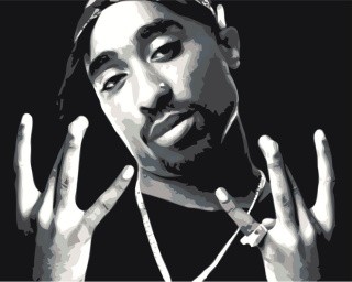 Картина по номерам «2Pac»