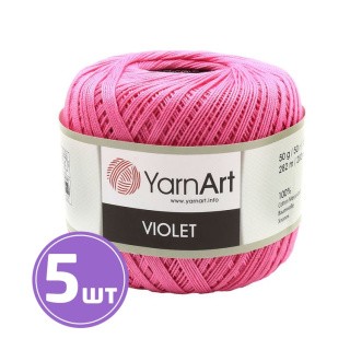 Пряжа YarnArt Violet (5001), ярко-розовый, 5 шт. по 50 г