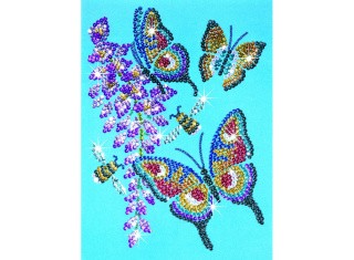 Мозаика из пайеток и бусин «Бабочки»