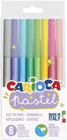 Фломастеры пастельные Pastel, 8 цв., Carioca