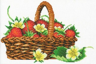 Рисунок на ткани «Урожай клубники»
