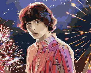 Картина по номерам «Очень странные дела: Майк Уилер - Финн Вулфхард»