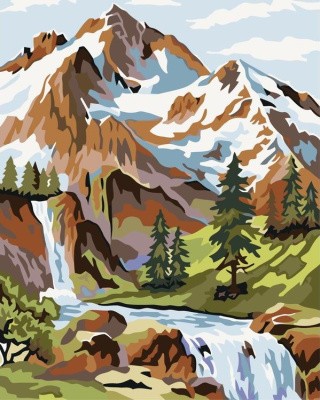 Картина по номерам «Снежные вершины» Картина по номерам «Снежные вершины»