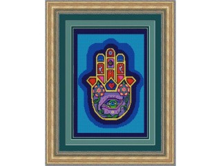 Рисунок на ткани «Хамса-рука Бога»