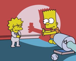 Картина по номерам «Simpsons Симпсоны: Барт и Мэгги»