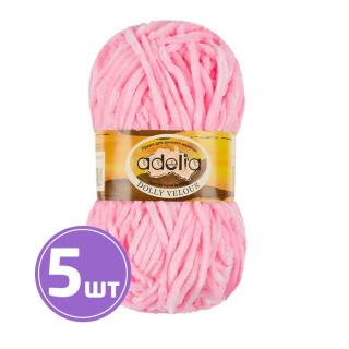 Пряжа Adelia DOLLY VELOUR (27), светло-розовый, 5 шт. по 100 г