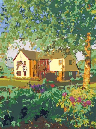 Картина по номерам «Сад у дома» Картина по номерам «Сад у дома»