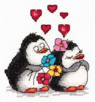 Набор для вышивания «Влюбленные пингвины»