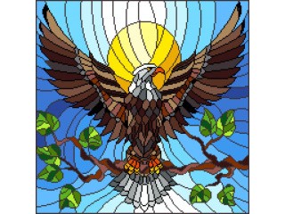 Рисунок на канве «Витраж орел»