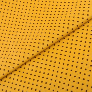 Ткань блузочная Poly satin, 75 г/м2, 2 м х 145 см, цвет: желтый/коричневый, Gamma