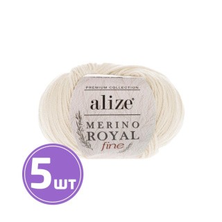 Пряжа ALIZE Merino Royal Fine (62), молочный, 5 шт. по 50 г