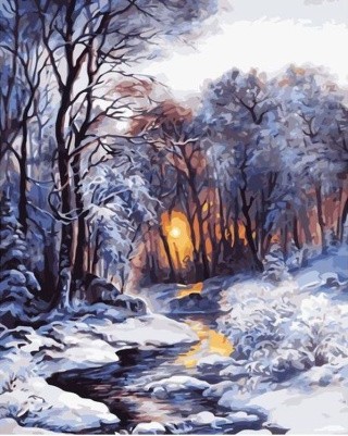 Картина по номерам «Зимний лес» Картина по номерам «Зимний лес»