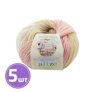 Пряжа ALIZE Baby wool batik design (2807), мультиколор, 5 шт. по 50 г Пряжа ALIZE Baby wool batik design (2807), мультиколор, 5 шт. по 50 г