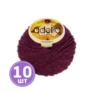 Пряжа Adelia SANDRA (09), темно-пурпурный, 10 шт. по 50 г Пряжа Adelia SANDRA (09), темно-пурпурный, 10 шт. по 50 г