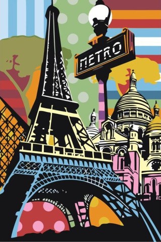 Картина по номерам «Поп-арт. Париж»