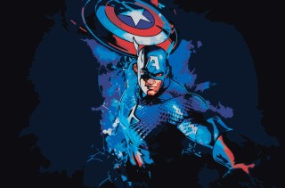 Картина по номерам «Капитан Америка»