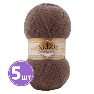 Пряжа ALIZE Angora Gold (493), темный коричневый, 5 шт. по 100 г