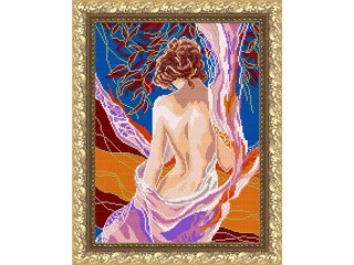 Рисунок на ткани «Девушка осень»
