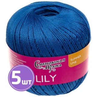 Пряжа Семеновская Lily (967), джинсовый 5 шт. по 100 г Пряжа Семеновская Lily (967), джинсовый 5 шт. по 100 г