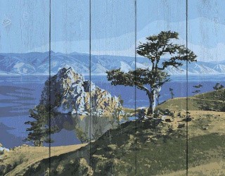 Картина по номерам по дереву «Байкал»
